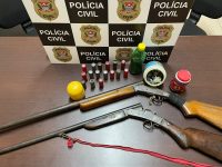 policia-civil-apreende-armas-de-fogo-e-municoes-em-fazenda-no-bairro-cascata,-em-rinopolis